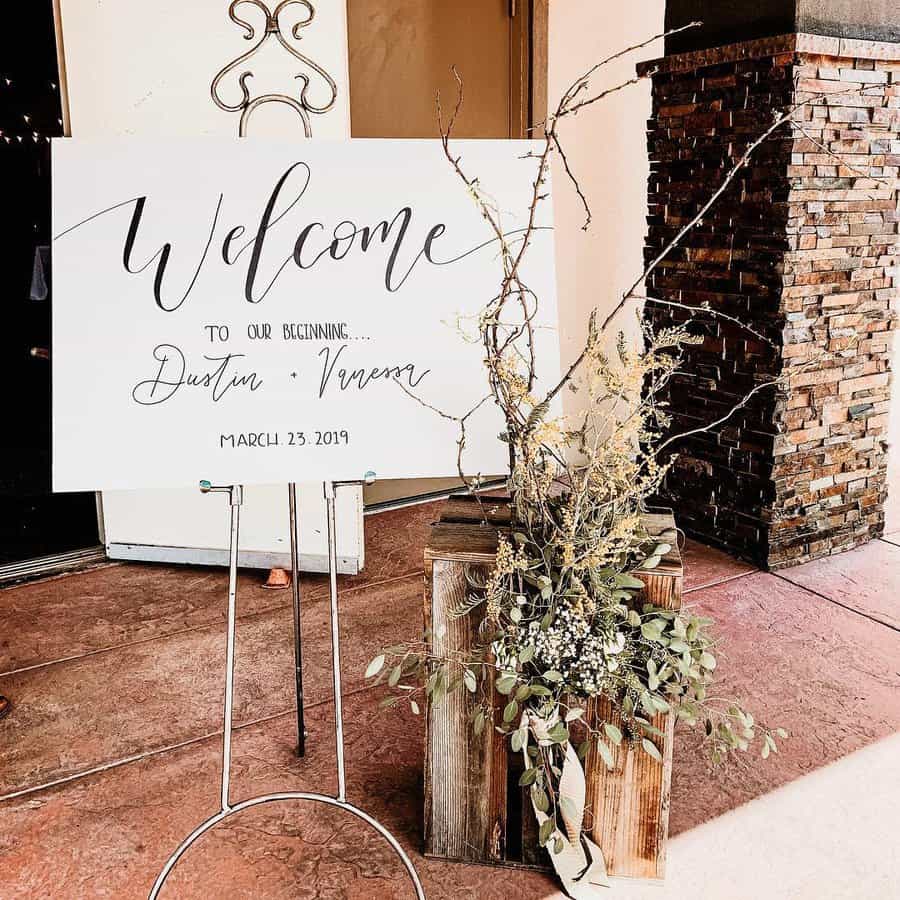 Wedding welcome sign