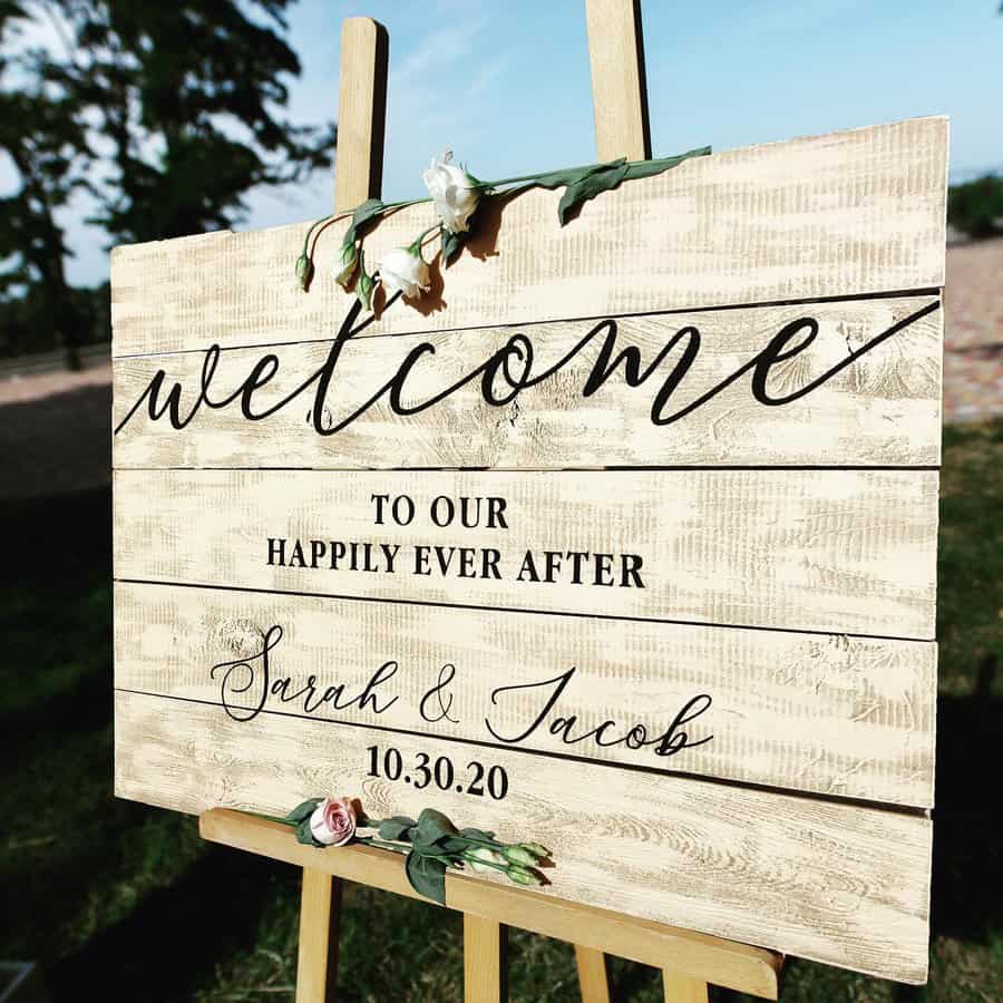 Wedding welcome sign