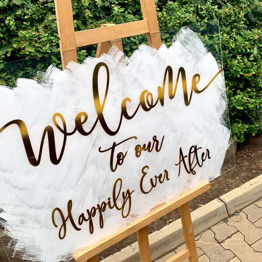 Wedding welcome sign