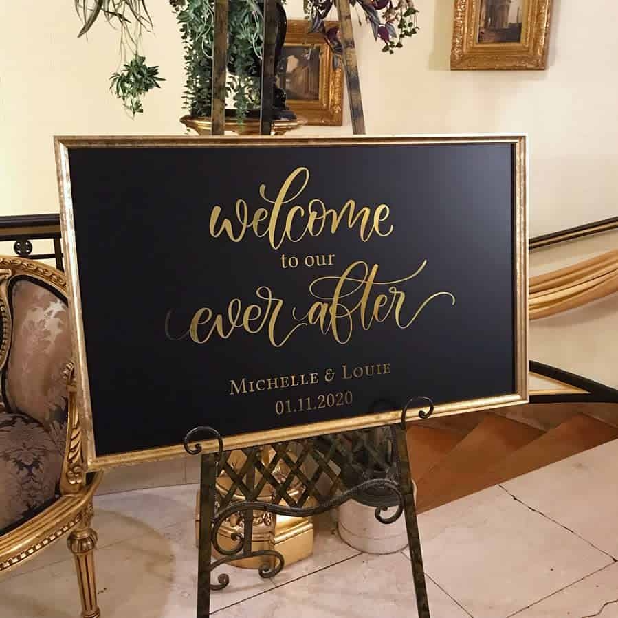 Wedding welcome sign