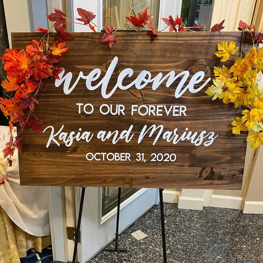 Wedding welcome sign