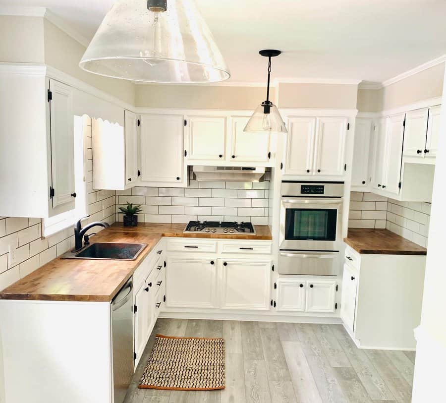 Light-stained wood countertop