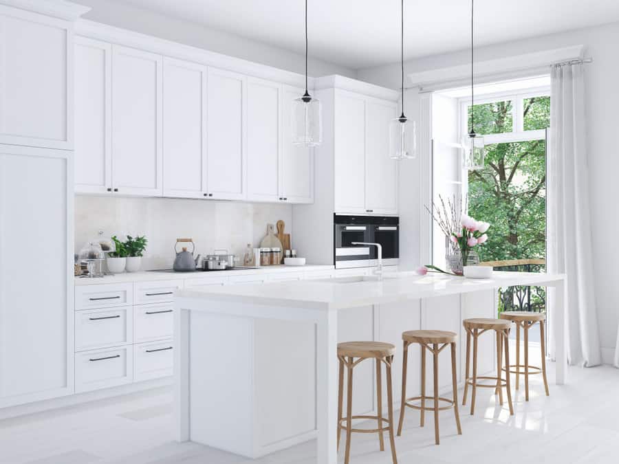 White kitchen cabinet