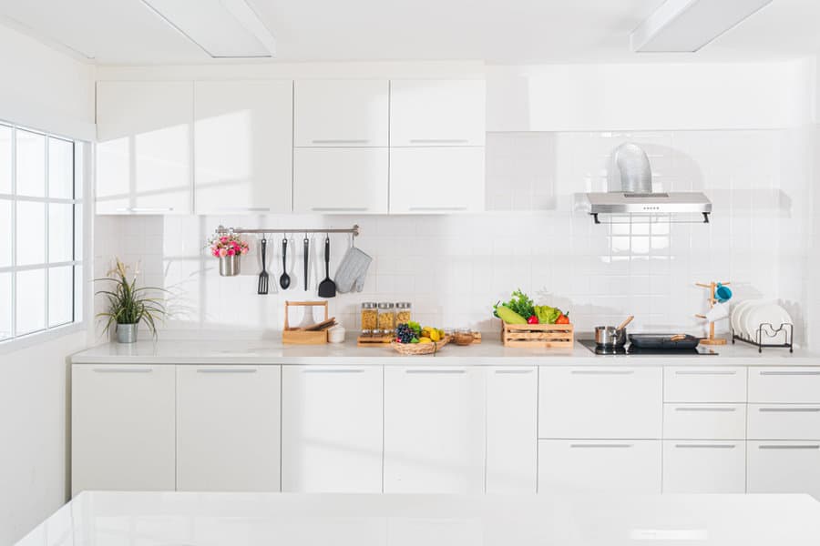 White kitchen cabinet