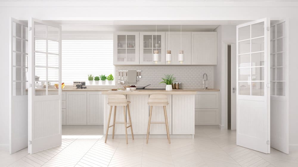 White kitchen cabinet