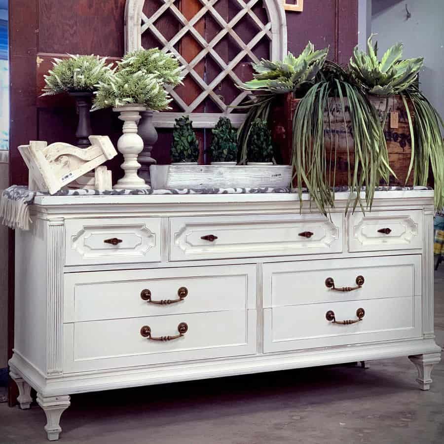 white painted furniture