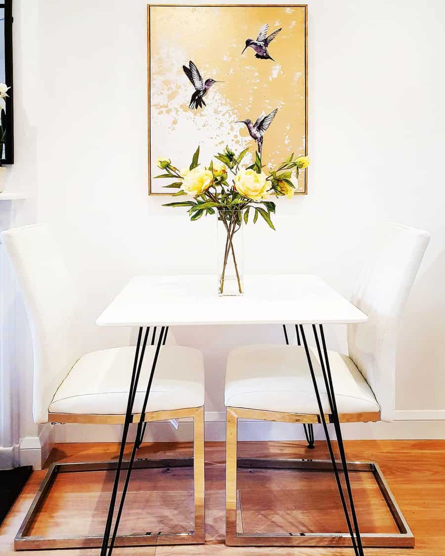 white small dining room