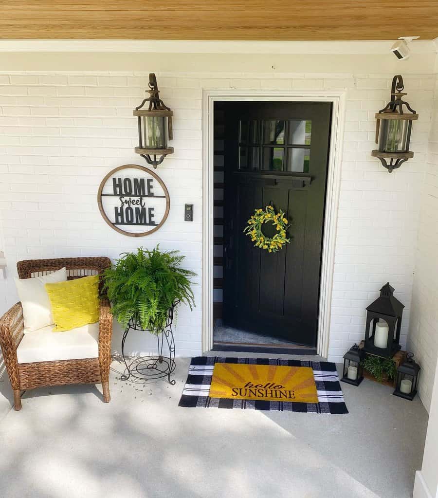 all-white porch