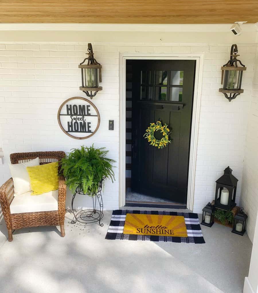 All white porch