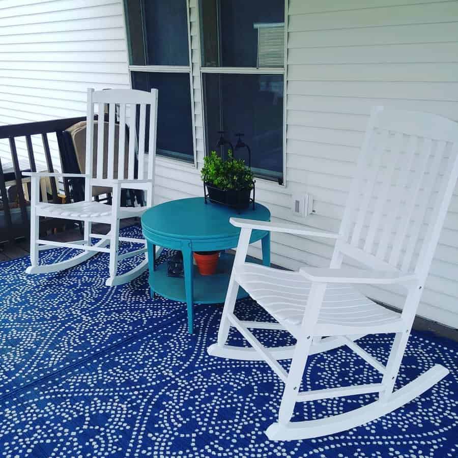 All white porch