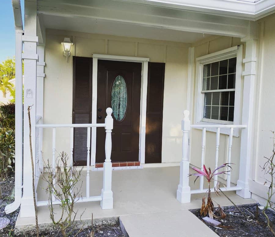 All white porch