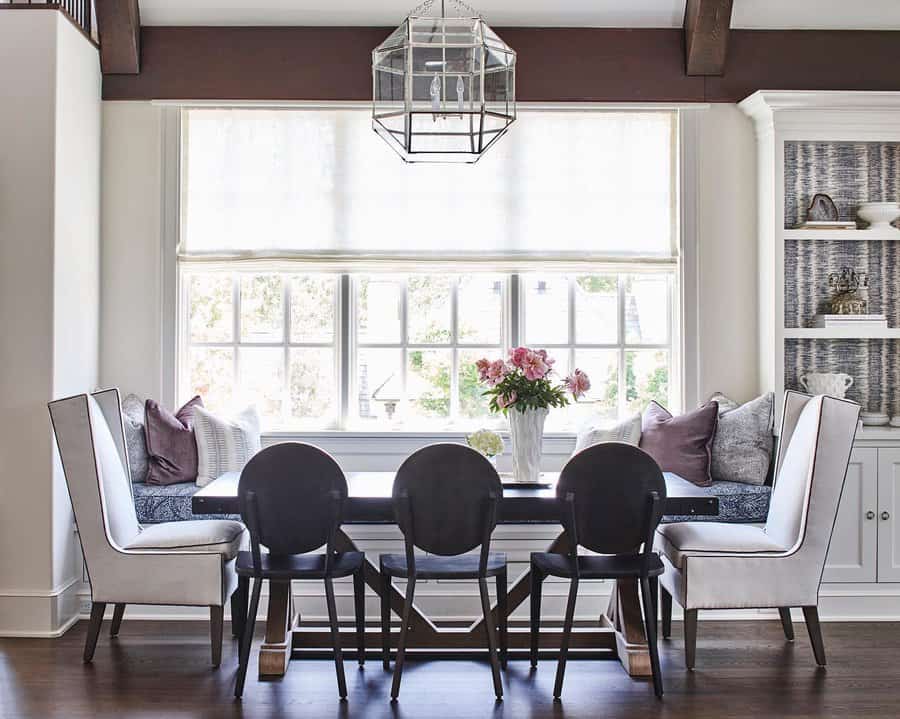 Window seat as kitchen nook