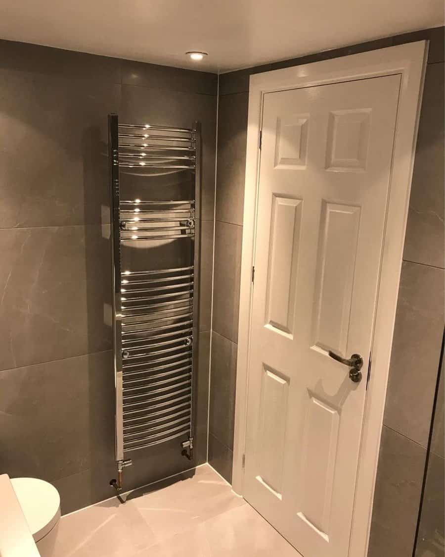 white bathroom door