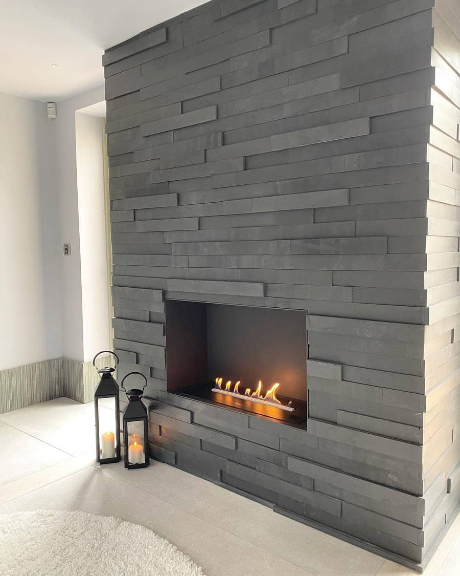 Wood fireplace surround