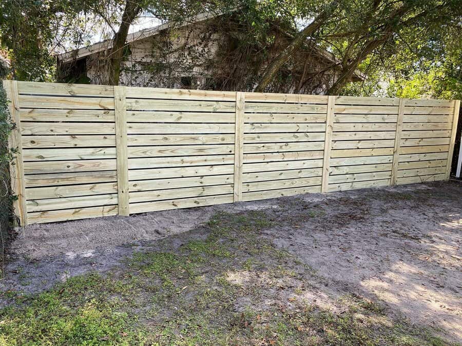 Wood Horizontal Fence Ideas jriversfence