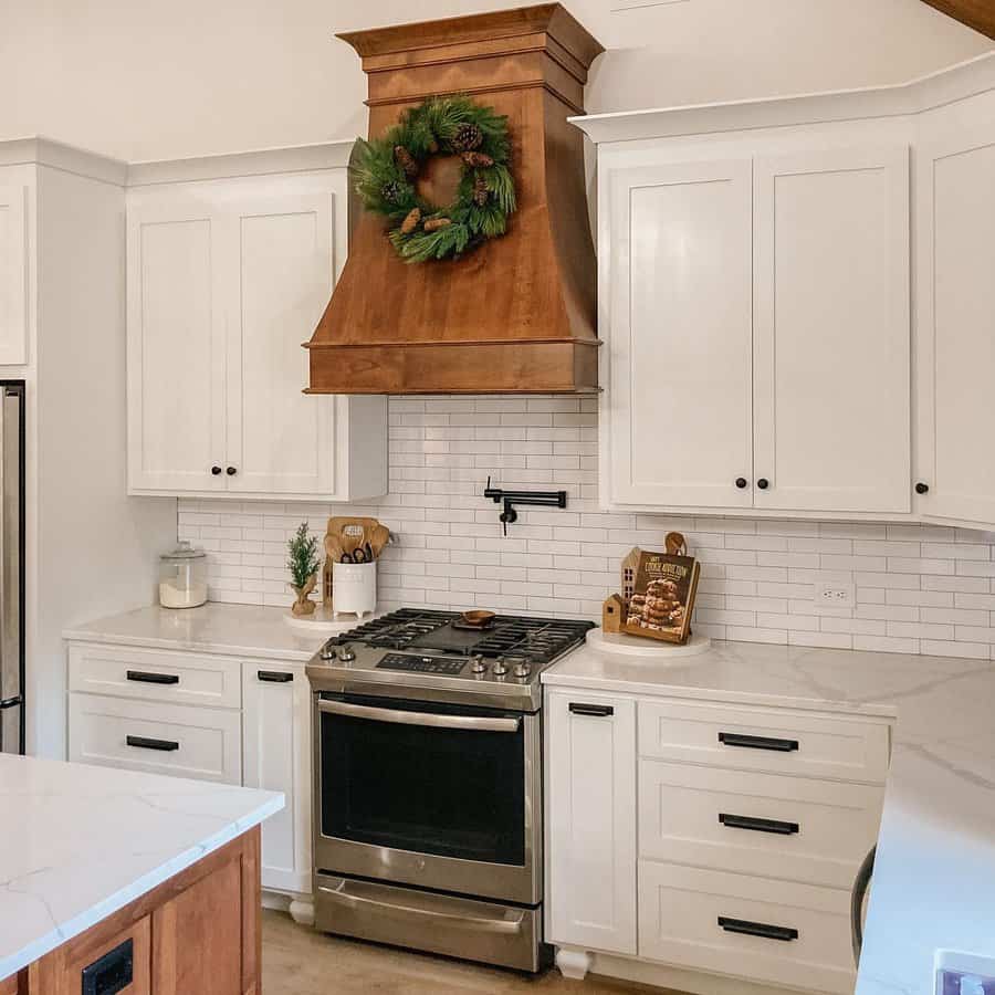 wood kitchen hood cover