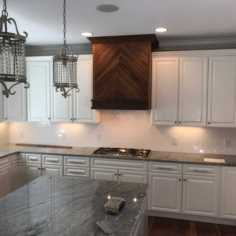wood kitchen hood cover