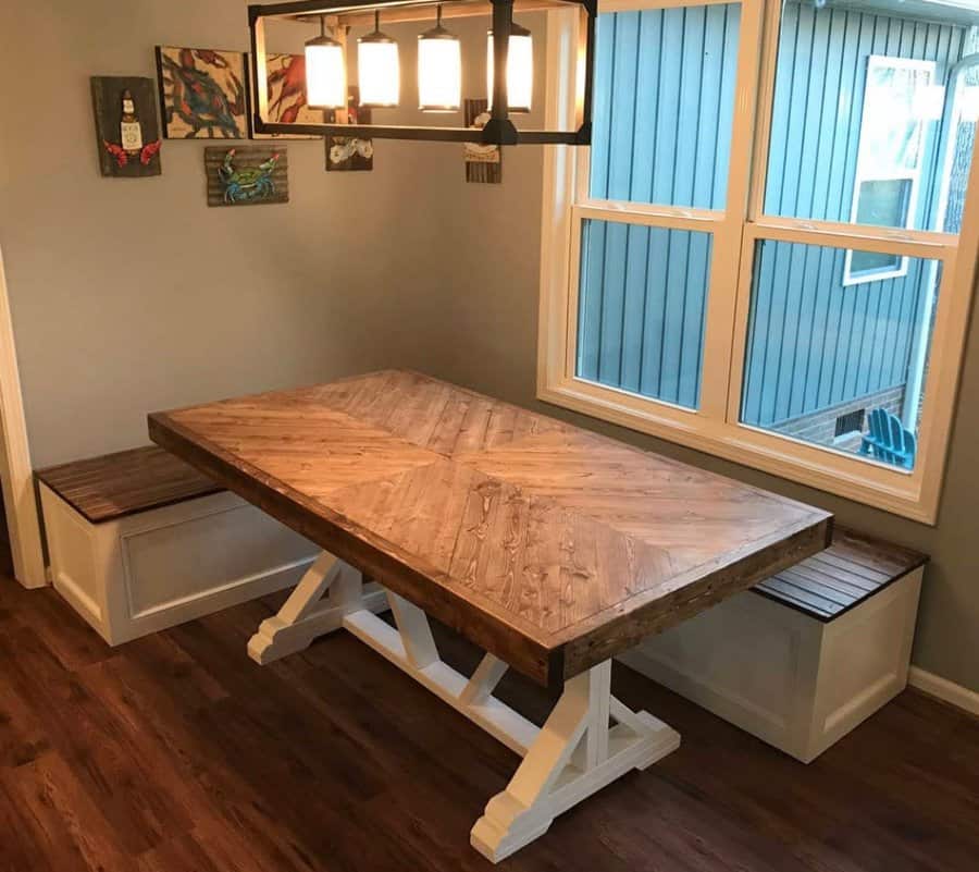 Wood kitchen nook