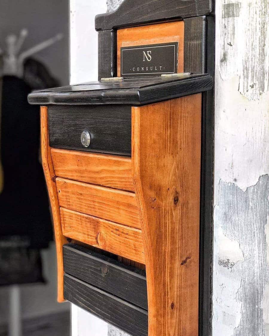 Wooden mailboxes