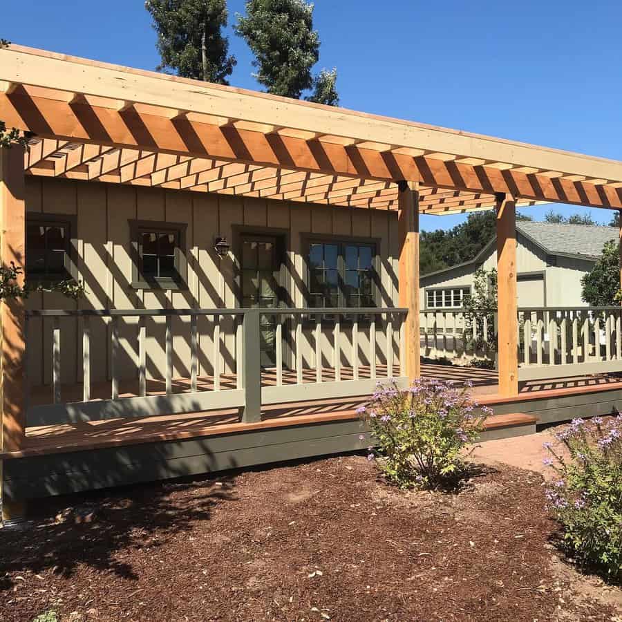 Solid wood patio cover