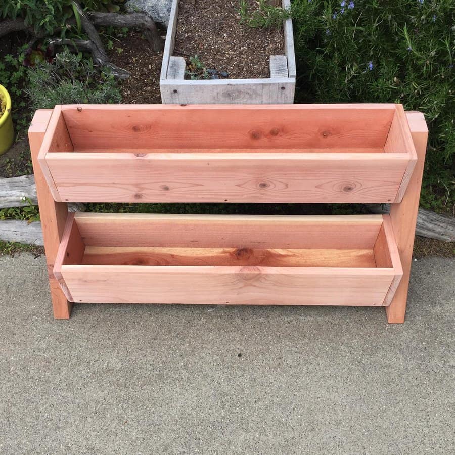 Wooden planter box