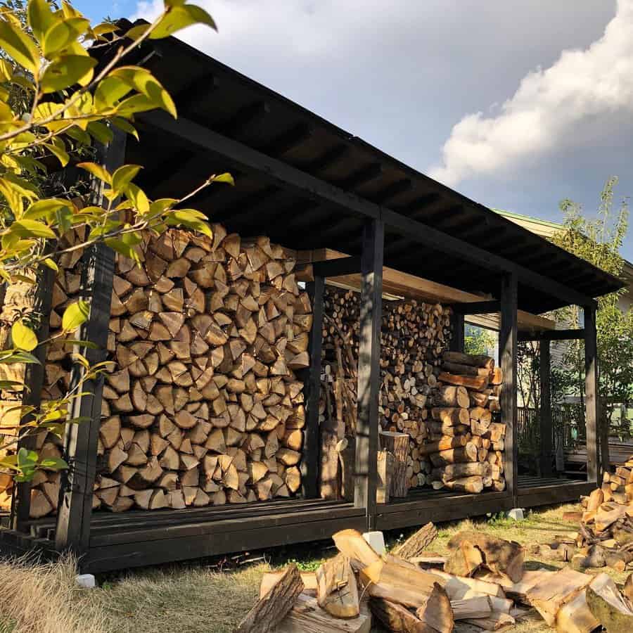 Wood shed storage