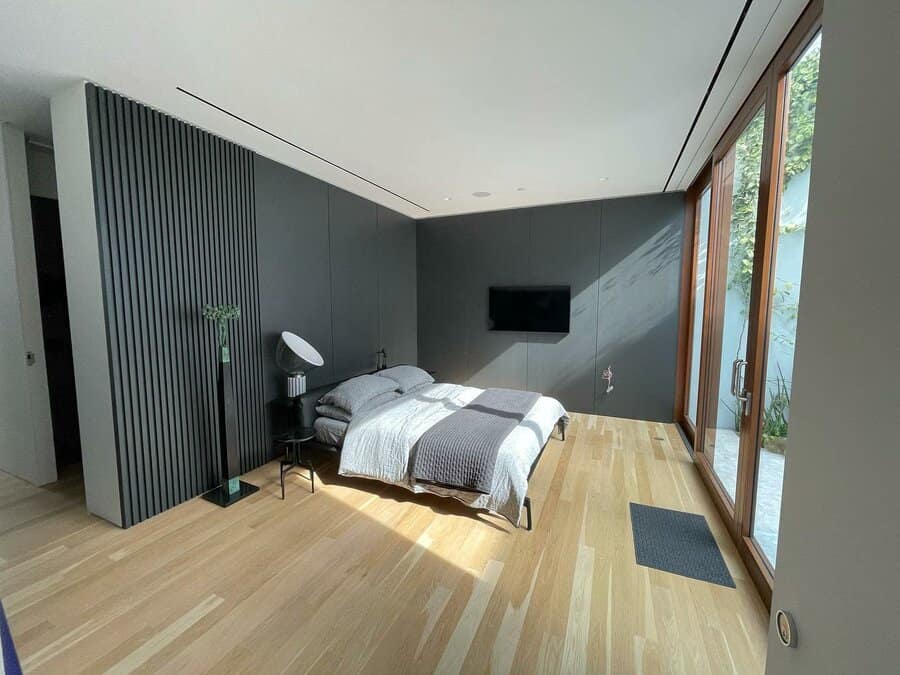 Modern wood wall paneling