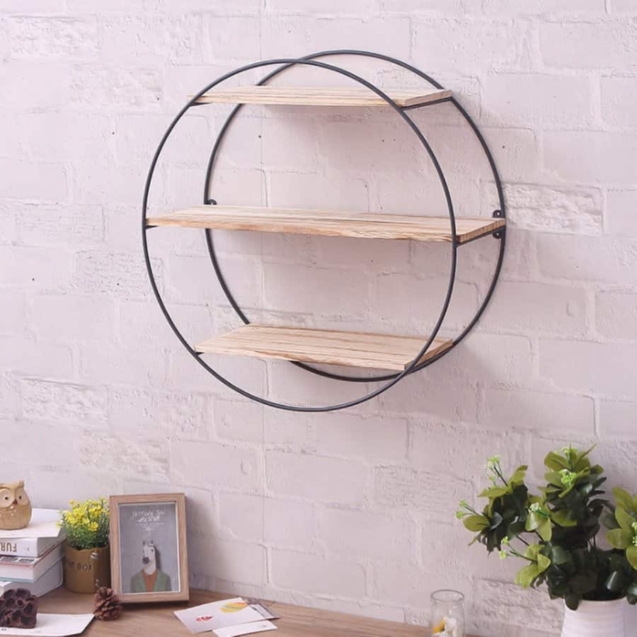 Circular wall shelf