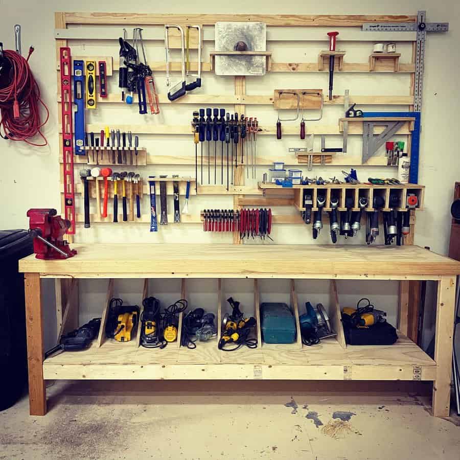 Workbench with storage