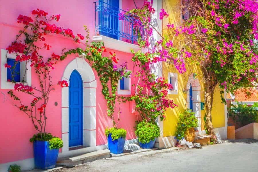 Colorful mediterranean house