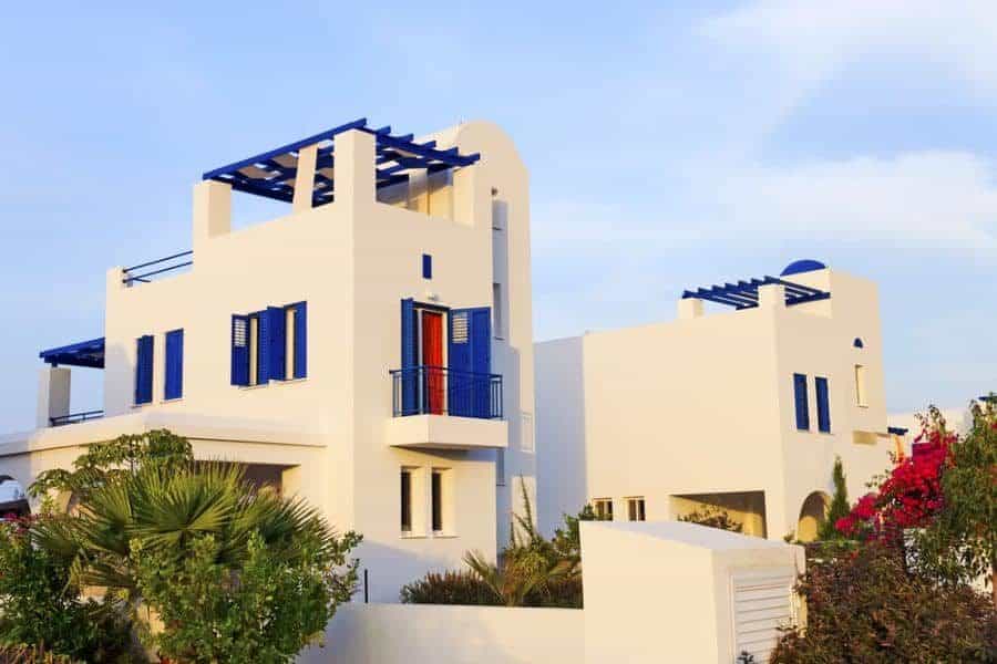 Santorini-style Blue & White House