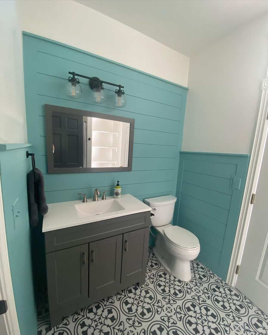 Accent Wall Blue Bathroom Ideas tygerlilypaint