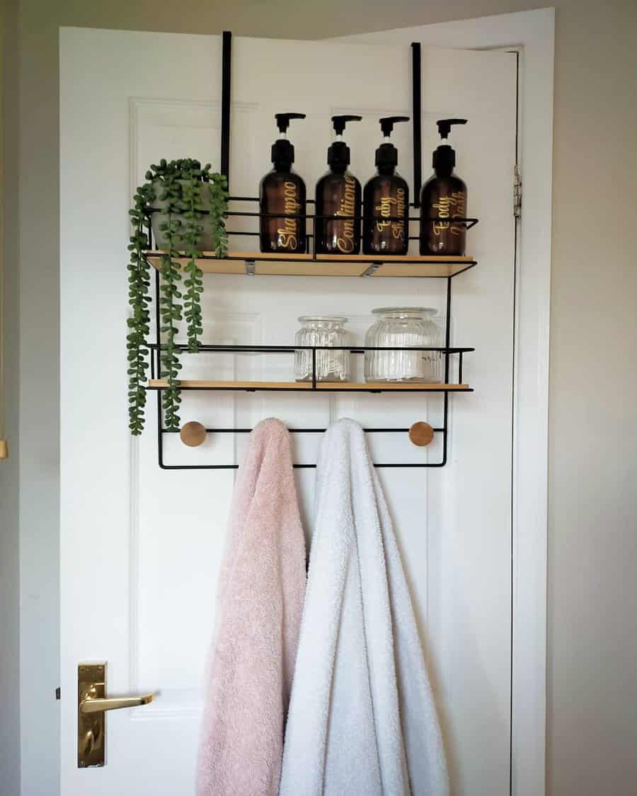 Wall mounted bathroom shelves