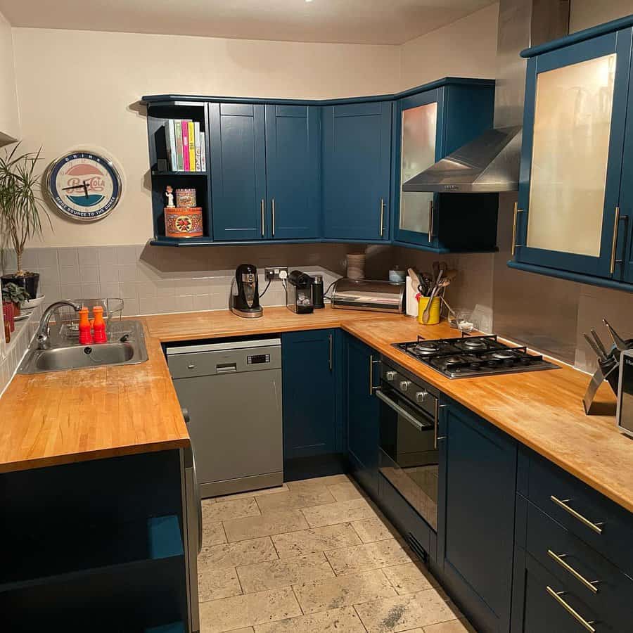 Blue Kitchen Paint Ideas collettelouiseellis 1