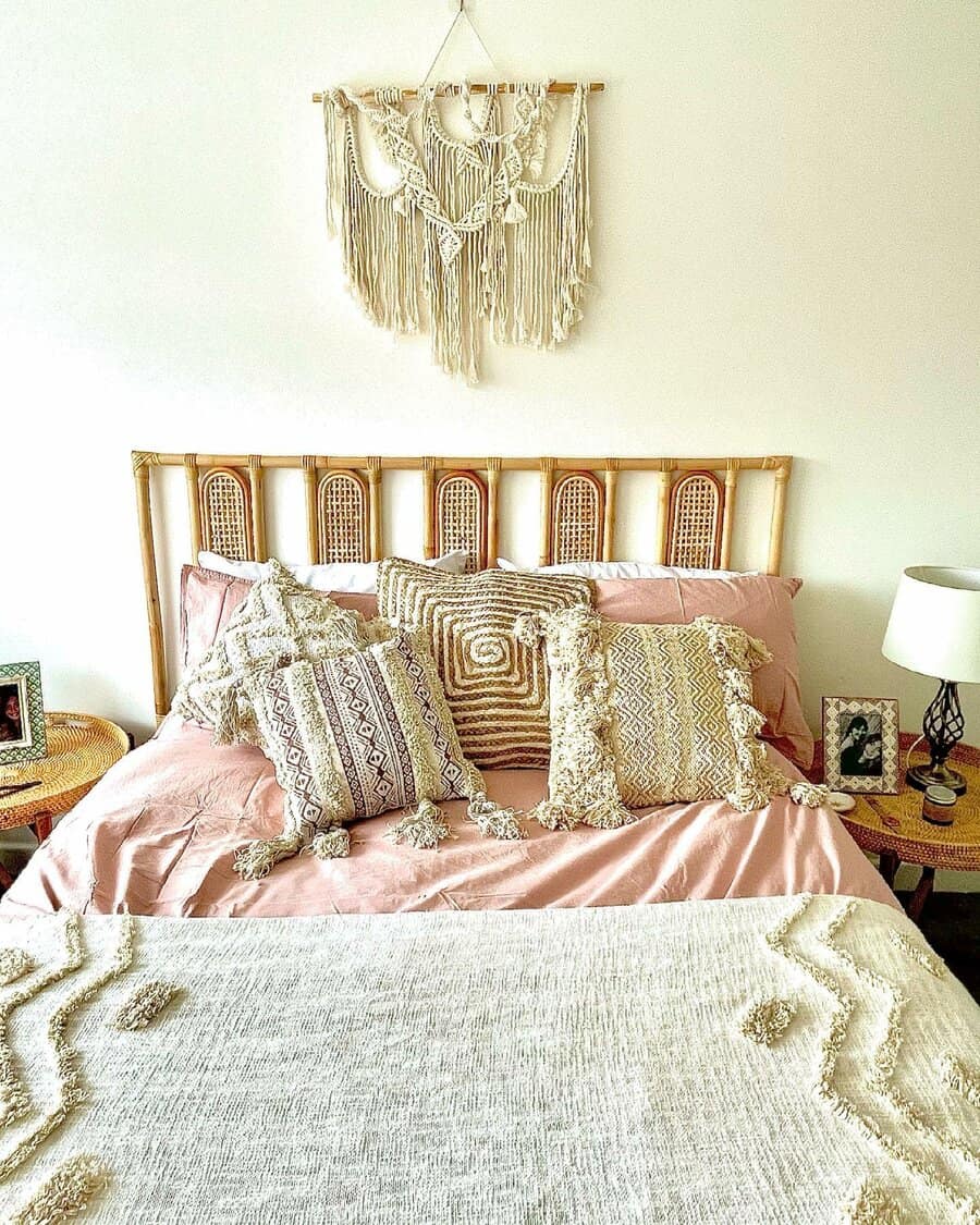 Bedroom With Macrame Wall Decor