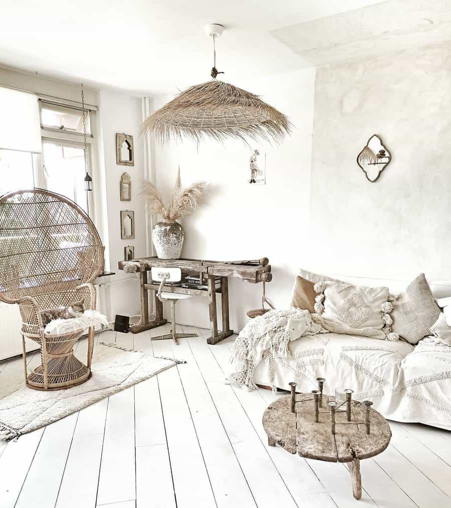 Boho White Living Room Ideas moodiezz stijl