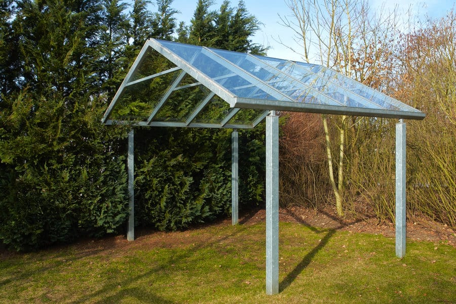 Clear roof carport