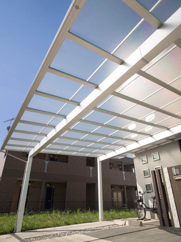 Clear roof carport