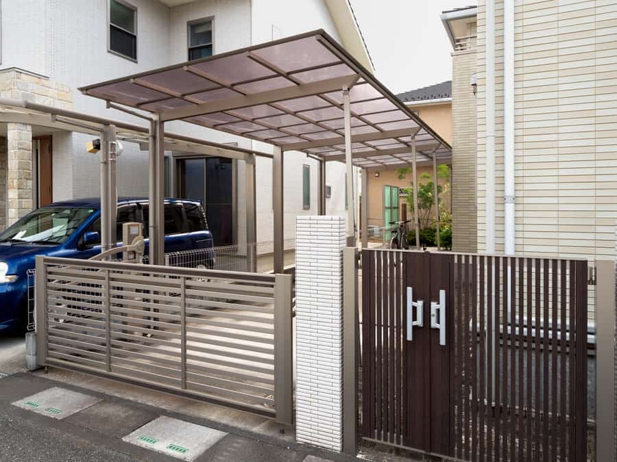 Clear roof carport