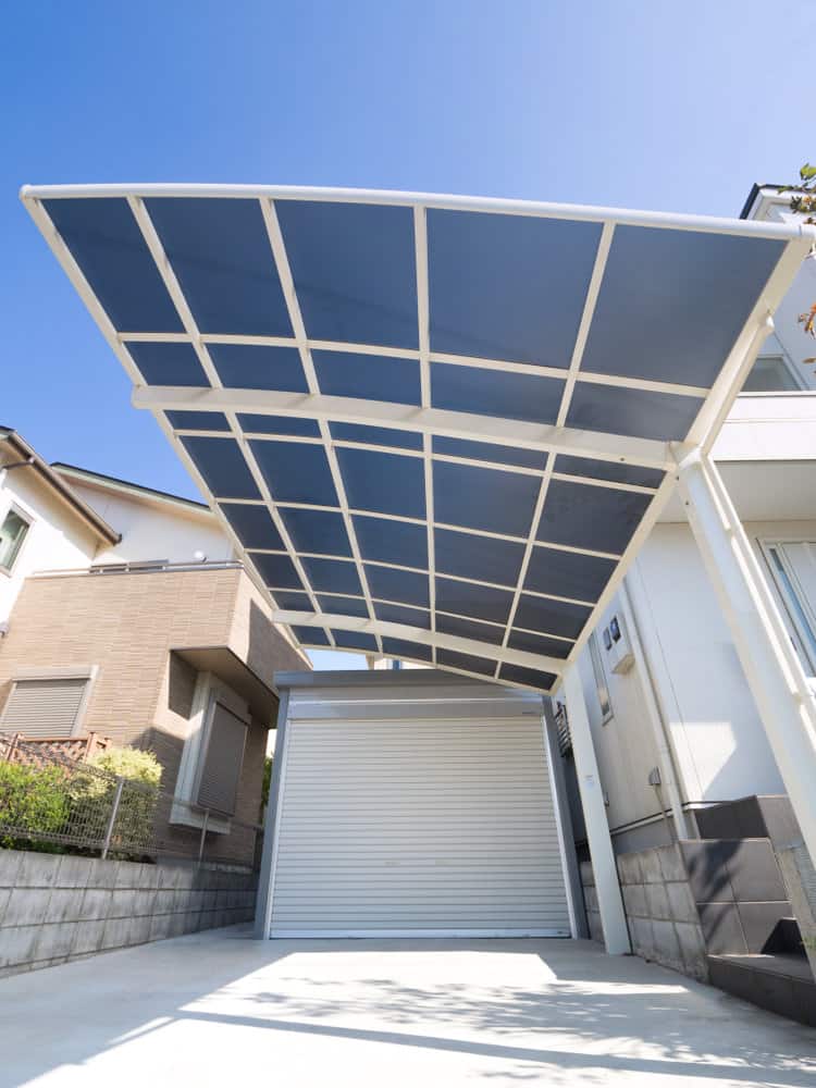 Clear roof carport