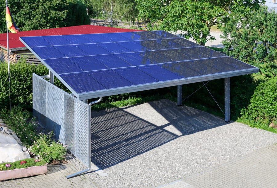 Clear roof carport