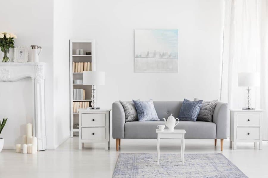 Scandinavian white living room