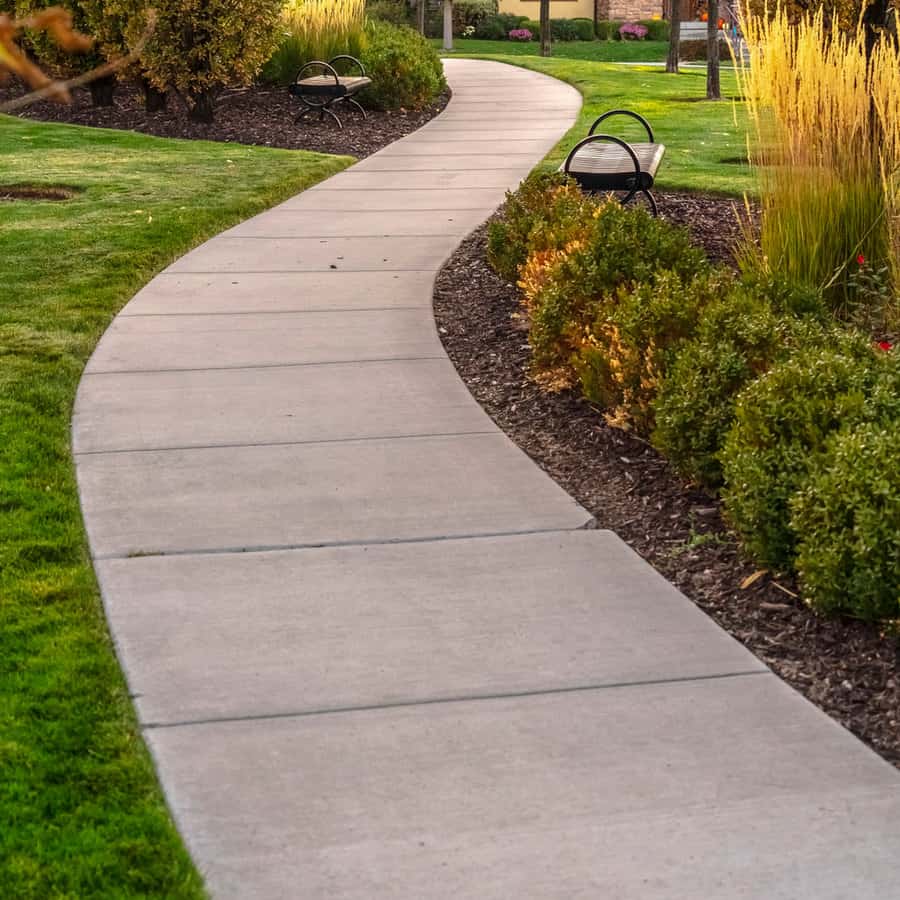 Concrete walkway