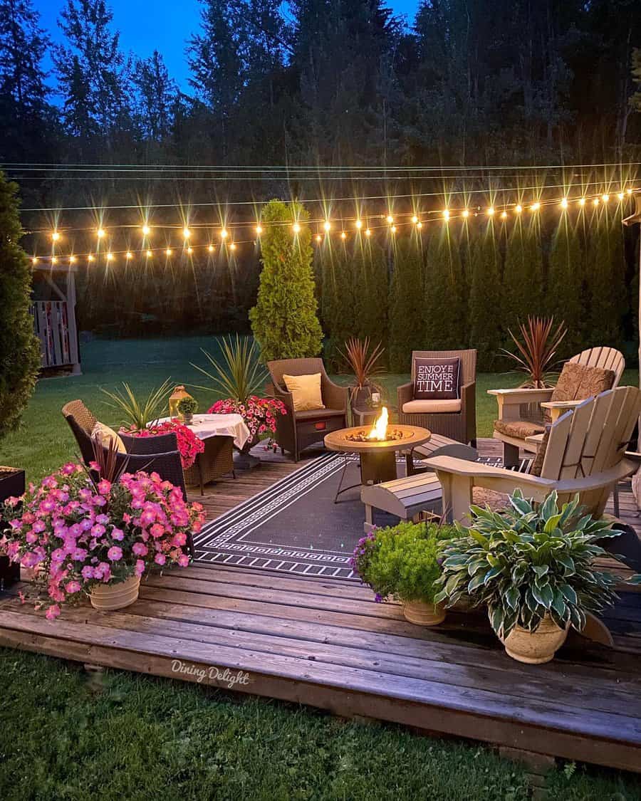 DIY Backyard Lighting Ideas dining delight
