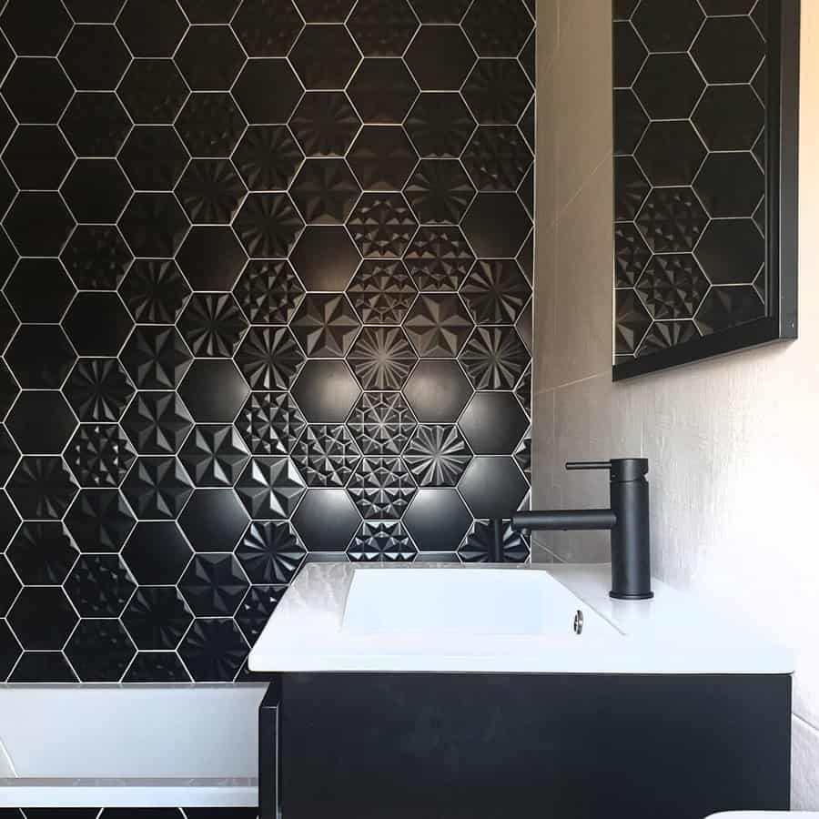 All black bathroom design