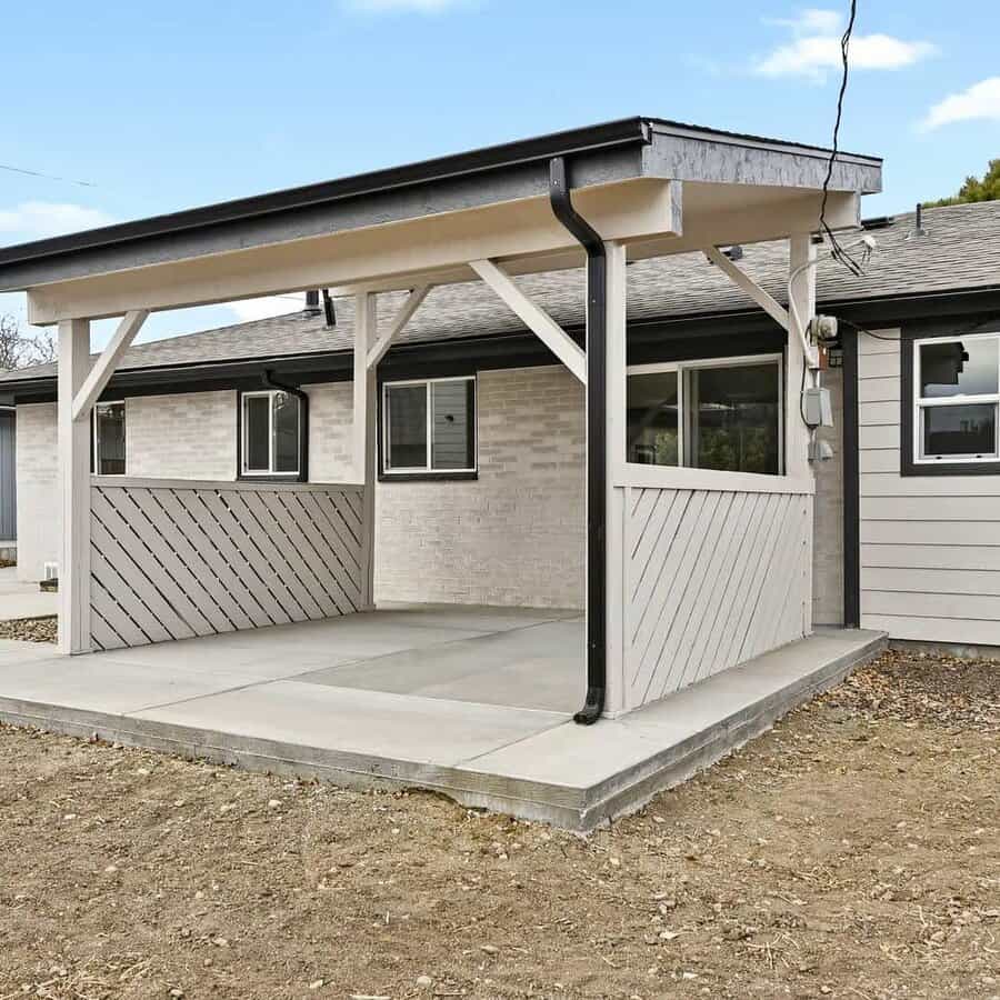 carport with privacy fence