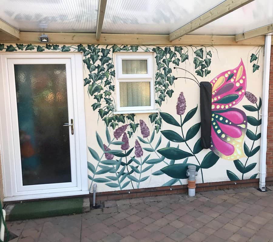 tropical mural