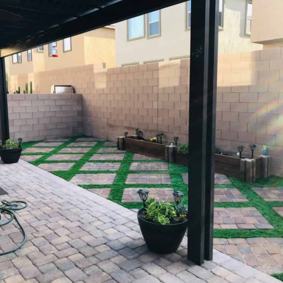 Backyard with lawn ideas