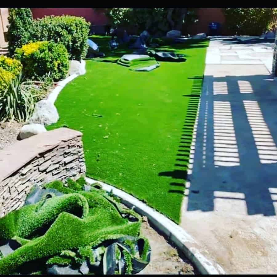 Backyard with lawn ideas
