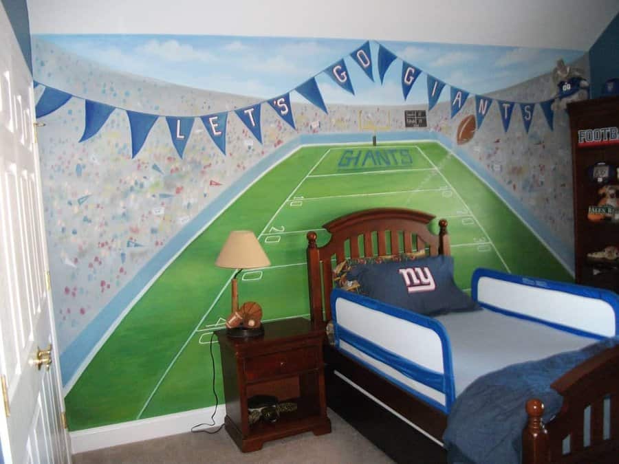 Football themed mural